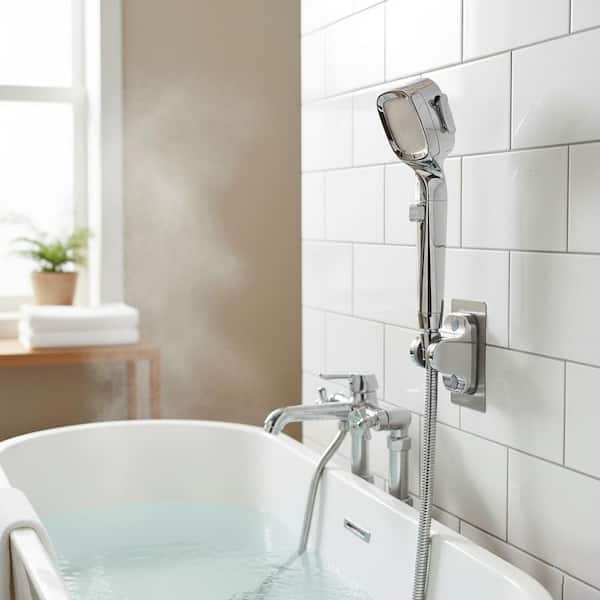 4-Spray Wall Mount Handheld Shower Head 1.8 GPM in Chrome