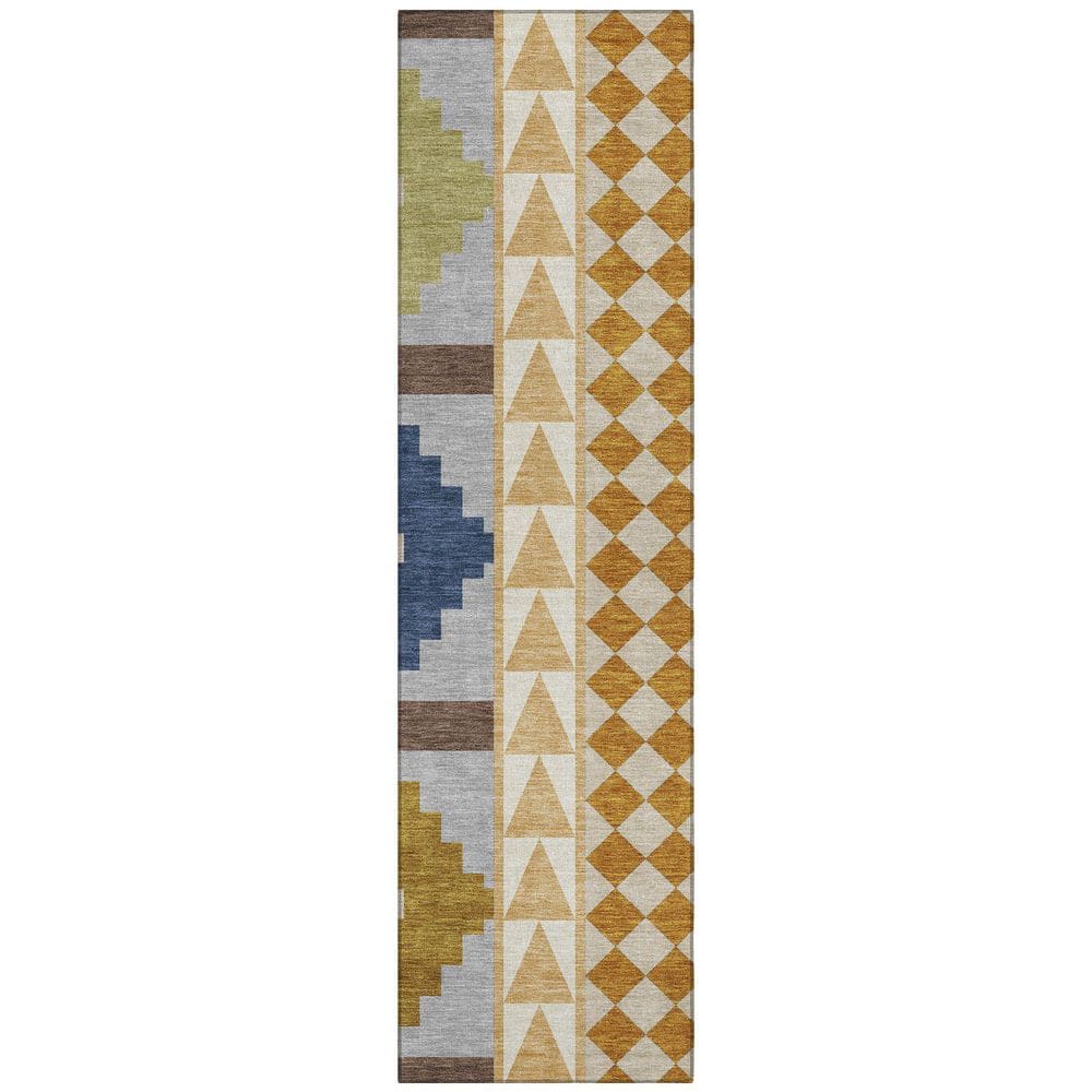 Chantille Machine Washable Indoor/Outdoor Abstract ACN2522 Copper 2 ft. x 7 ft. Runner Rug price history on PriceWatchPro