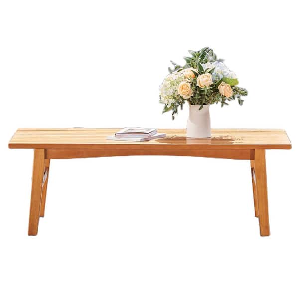 Tunearary Brown Outdoor Wooden Teak Coffee Table