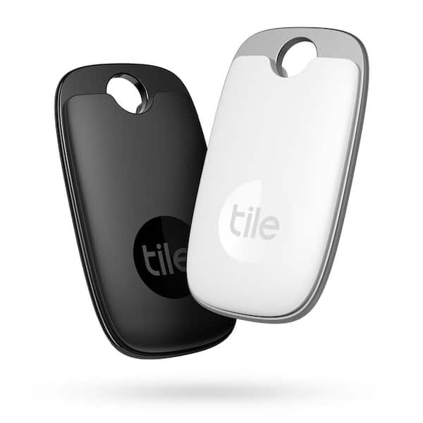 tile Tile Black/White (2-Pack) Powerful Bluetooth Keys Finder and Item Locator for Keys, and More RE-51002 - The Home Depot