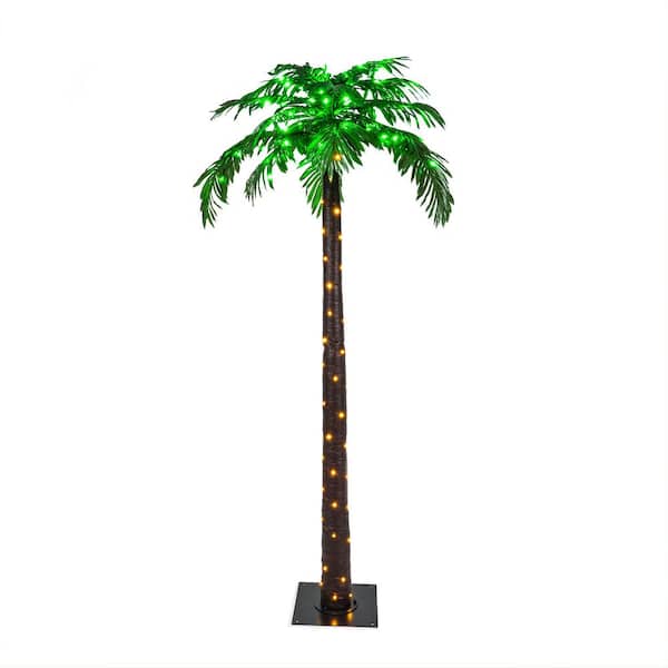 6 ft. Artificial Pre-Lit LED Palm Tree with Stand