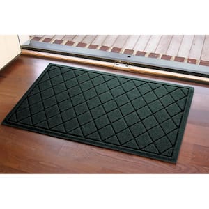 Waterhog Argyle Evergreen 23 in. x 35 in. PET Polyester Indoor Outdoor Door Mat