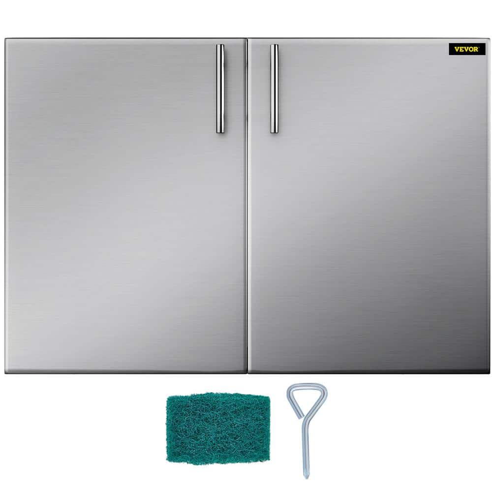 Stainless BBQ Doors 36 in. W x 23 in. H Grill Doors Double Access Door for Outside Cabinet price history on PriceWatchPro