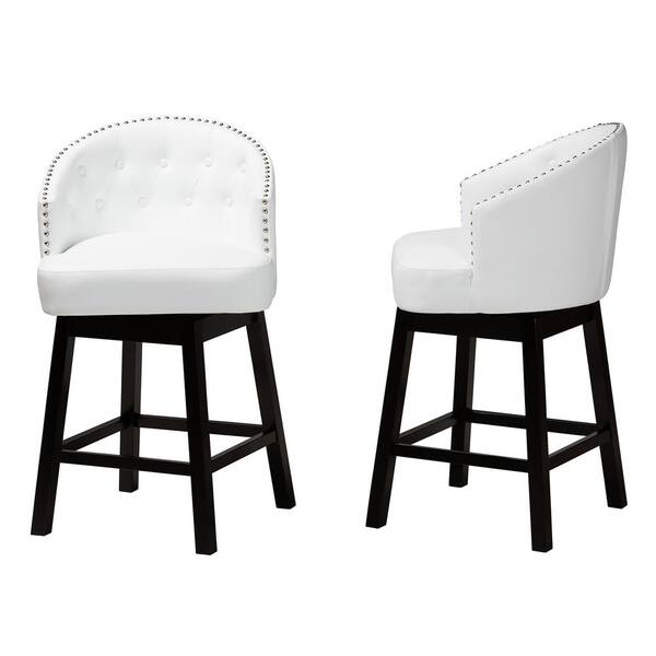 GOJANE Espresso Soft Fabric Dining Chairs with Seat Cushions and