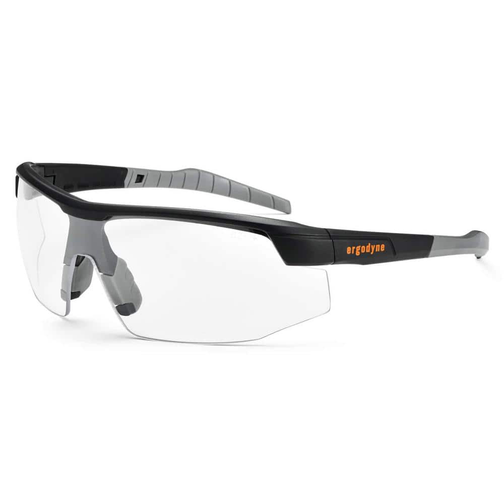 Skullerz Skoll Matte Black Anti-Fog Safety Glasses, Clear Lens - ANSI Certi