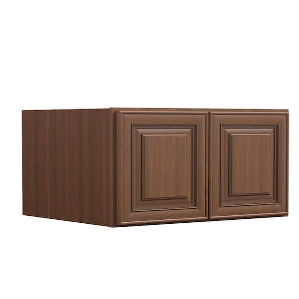 Hausvita 33 in. W x 24 in. D x 18 in. H in Cameo Scotch Plywood Ready to Assemble Kitchen Wall Cabinets with 2-Doors