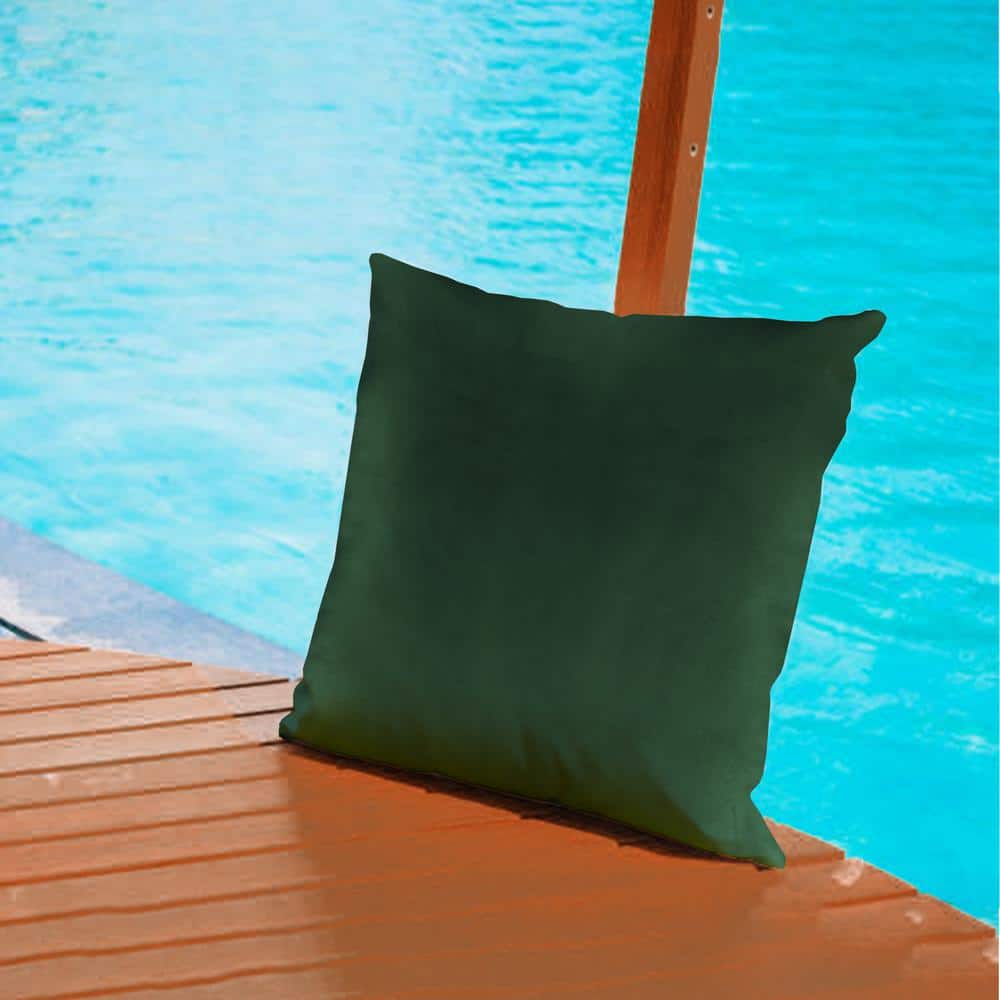 Timber Green Waterproof Polyester Outdoor Pillow Covers 20x20 Inches
