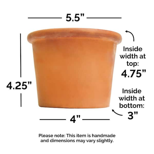 4.25 in. Small Terra Cotta Clay Pot