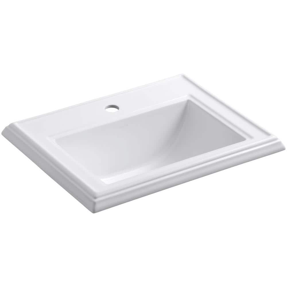 Kohler Memoirs Drop In Vitreous China Bathroom Sink In White With Overflow Drain K 2241 1 0 The Home Depot