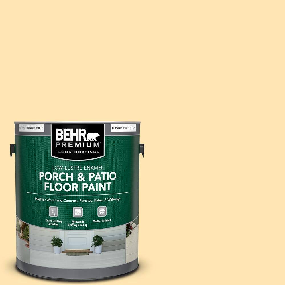 1 gal. #P260-3 Vanilla Ice Cream Low-Lustre Enamel Interior/Exterior Porch and Patio Floor Paint price history on PriceWatchPro