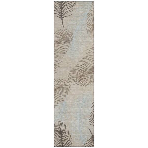 Chantille Machine Washable Indoor/Outdoor Abstract ACN3028 Pearl 2 ft. x 7 ft. Runner Rug