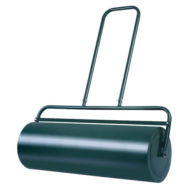 FORCLOVER 24 in. Tow Lawn Roller Water Filled Metal Push Roller in Green