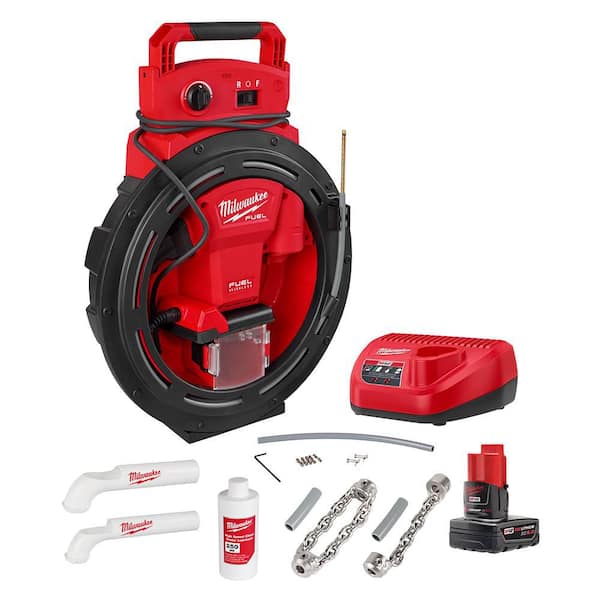 Milwaukee M12 FUEL High Speed Chain Snake for 1-1/4 in.-2 in. Pipes