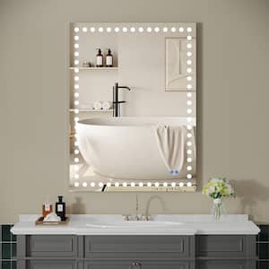 Anky 48 in. W x 36 in. H Rectangular Frameless LED Wall Mount Bathroom Vanity Mirror, Antifog Beauty Makeup Mirror