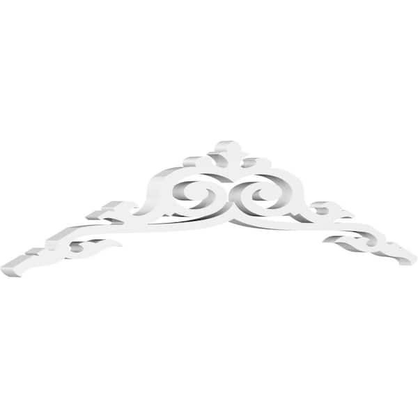 Ekena Millwork 1 in. x 36 in. x 7-1/2 in. (5/12) Pitch Baile Gable Pediment Architectural Grade PVC Moulding