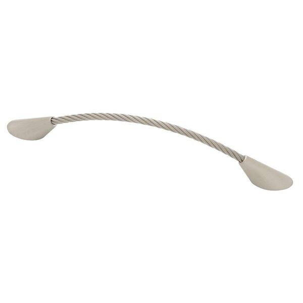 Liberty Modern Cable 5-1/16 in. (128mm) Center-to-Center Satin Nickel Twisted Drawer Pull