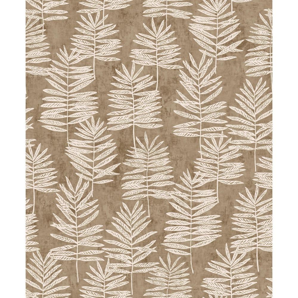 Zen Collection Bronze Tumbling Leaf Sheen Finish Non-Pasted Non-Woven Wallp