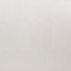 Russell White 4 in. x 12 in. 10 mm Matte Porcelain Picket Floor and Wall Tile (40 pieces 10.76 sq. ft. / Box)
