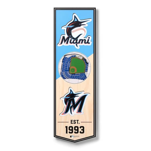 YouTheFan MLB Miami Marlins 6 in. x 19 in. 3D Stadium Banner-Marlins Park  0953739 - The Home Depot