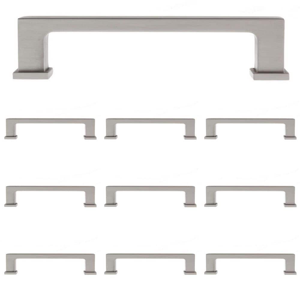 Chelsey 4" Satin Nickel Rectangular Bar Pull Multipack