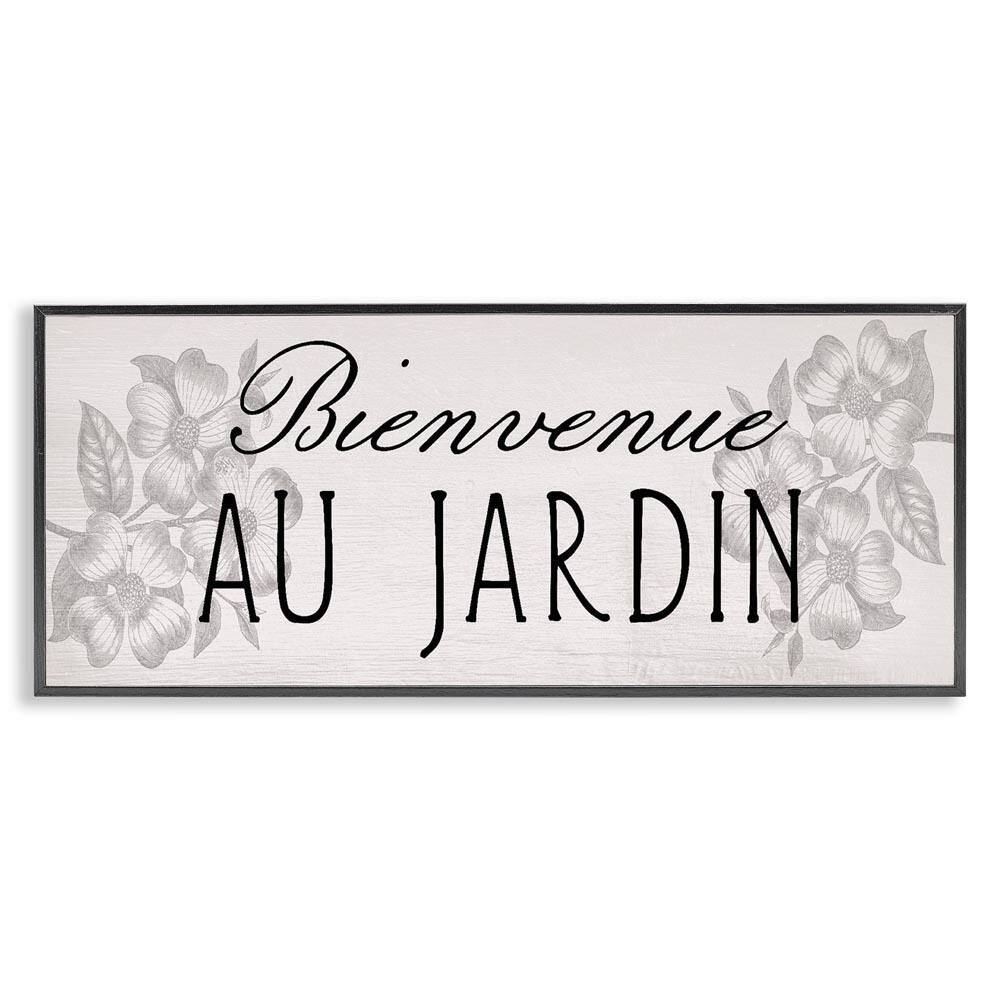 French Garden Welcome by Lil' Rue Black Framed Typography Giclee Art Print 10 in. x 24 in. price history on PriceWatchPro