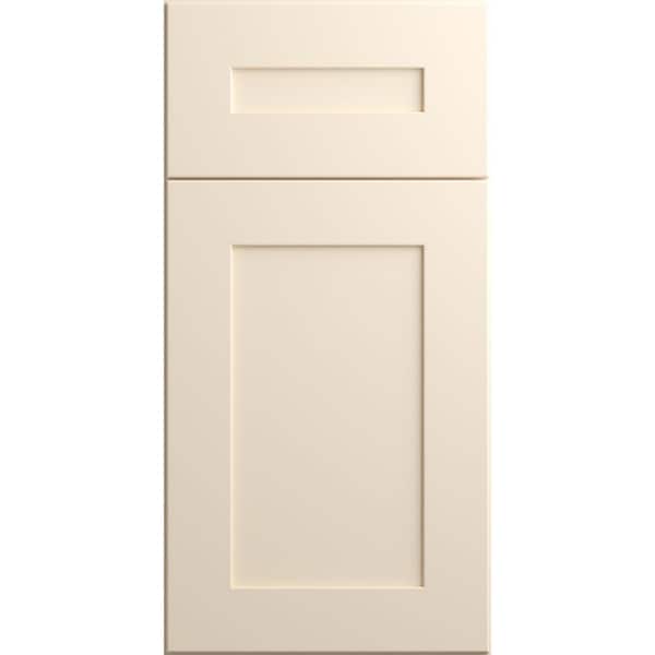 Newport 7.5 in. W x 0.75 in. D x 7.5 in. H in Blended CreamCabinet Door Sample
