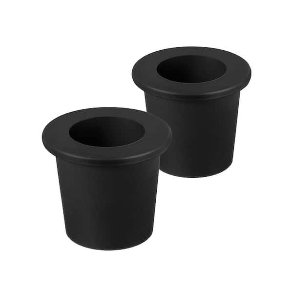 black plastic patio umbrella table ring SenQWFa 5.43 in. Patio Umbrella Hole Ring Cone Wedge Plug Stabilizer Sleeve  Fits 2 to 2.5 in Table Black 4 Pieces 325OFPH012