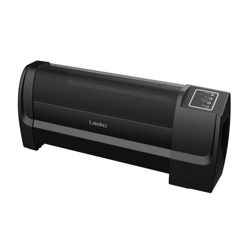 1500-Watt 11.9 in. Black Electric Low Profile Ceramic Space Heater with Tip Over Switch, Timer and Adjustable Thermostat price history on PriceWatchPro