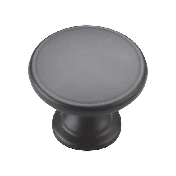 Richelieu Hardware Marseille Collection 1-3/4 in. (45 mm) Black  Transitional Cabinet Knob BP88190 - The Home Depot