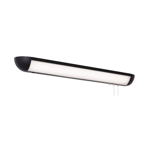 AFX Clairemont 2-Light Black LED Wall Sconce with White Acrylic Shade