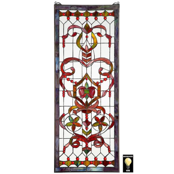 Design Toscano Delaney Manor Stained Glass Window Panel