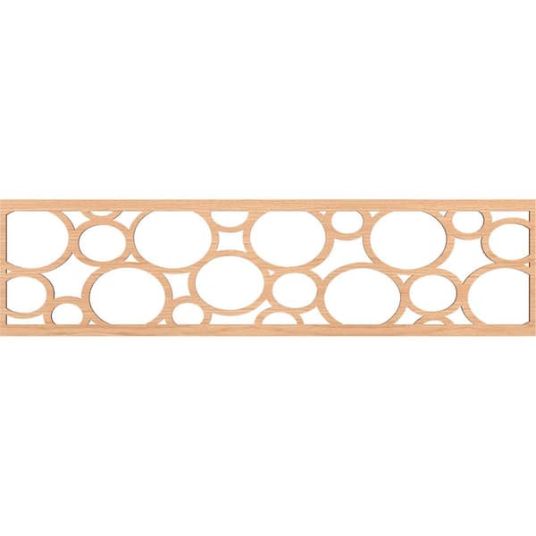 Ekena Millwork Hemingway Fretwork 0.375 in. D x 47 in. W x 12 in. L Hickory Wood Panel Moulding