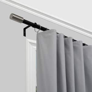 Onyx 36 in. - 66 in. Adjustable 1 in. Single Curtain Rod in Plated Brush