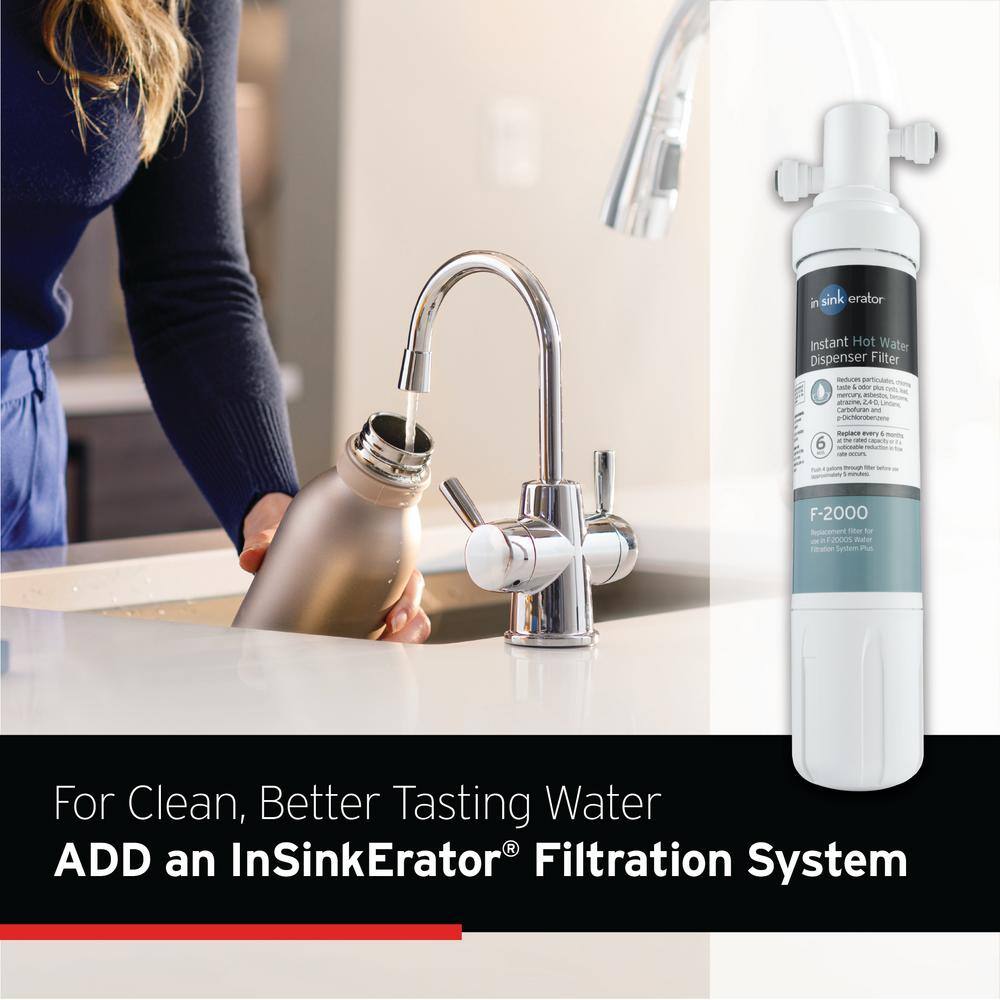 Satin Nickel Double Handle Hot and Cold Water Dispenser