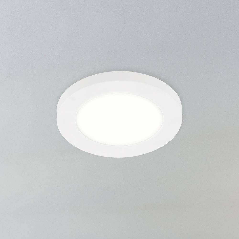 White Glass LED Flush Mount Ceiling Light