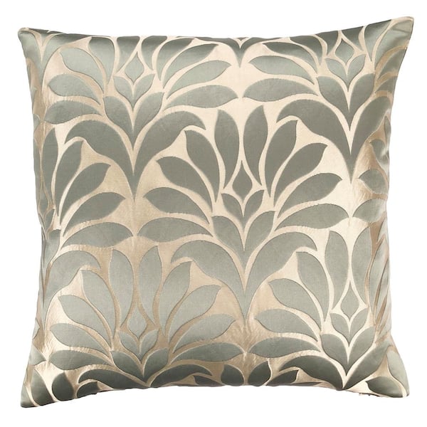 Armen Living Gisela Jade Floral Down 7 in. x 20 in. Throw Pillow