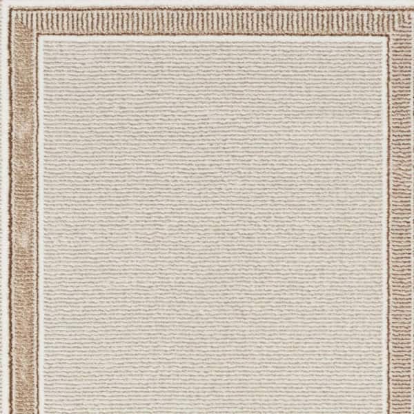 2 ft. x 8 ft. Gray Geometric WashableArea RugRunner Rug