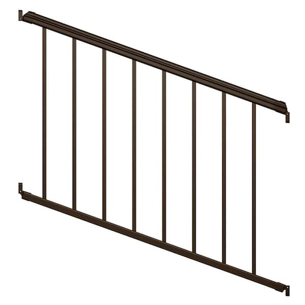 Pegatha Plus 4 ft. x 36 in. Brown Fine Textured Aluminum Stair Rail Kit