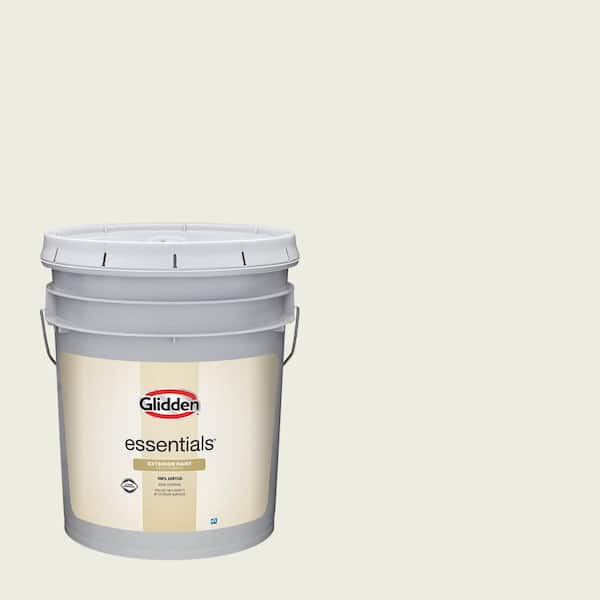 Glidden Essentials 5 gal. #PPG1123-1 Ageless Satin Exterior Paint