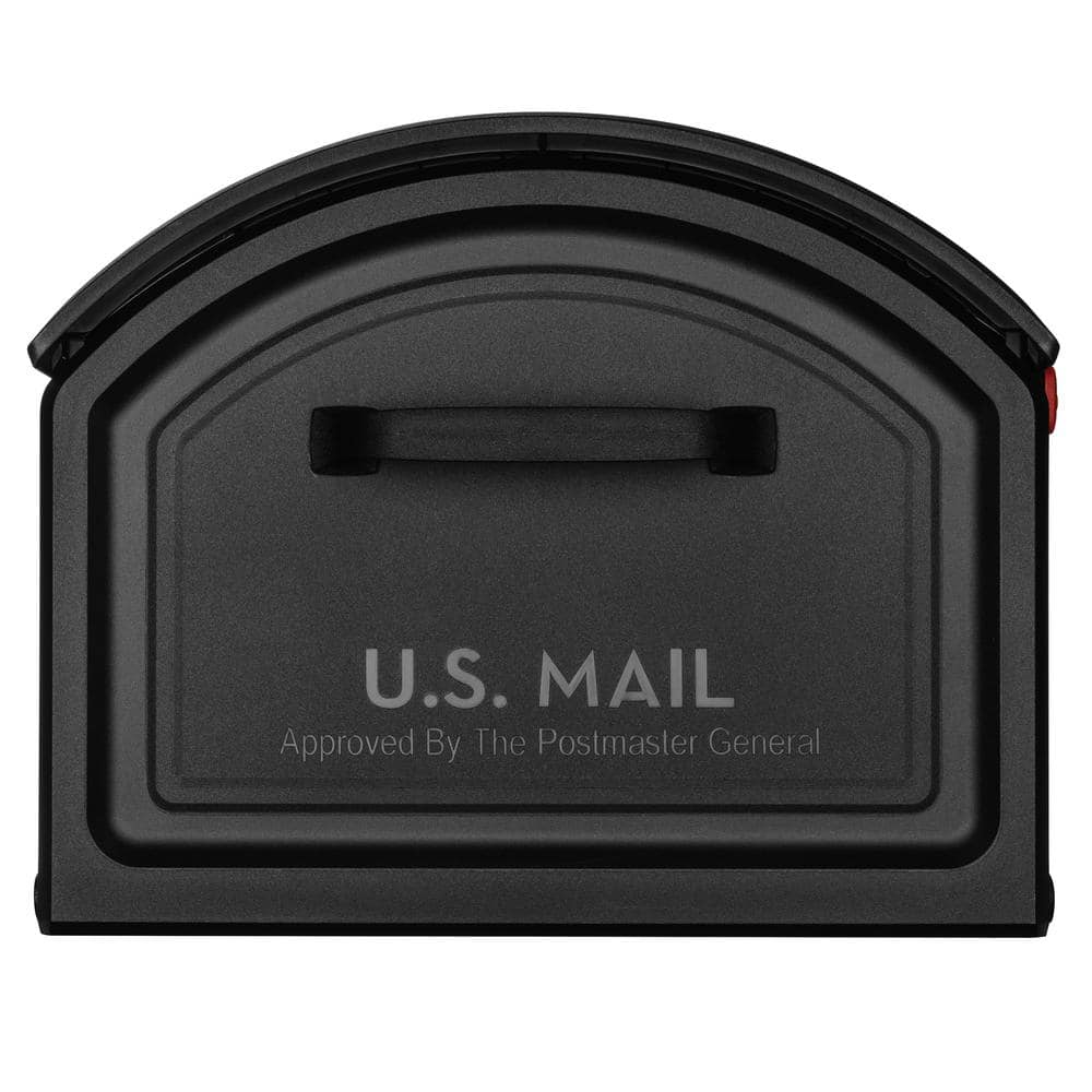 Extra Large Black Plastic Post Mount Mailbox