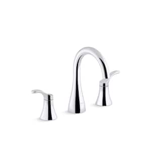 Simplice 8 in. Widespread Double-Handle Bathroom Faucet in Polished Chrome