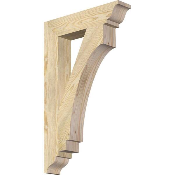 Ekena Millwork 4 in. x 32 in. x 20 in. Douglas Fir Imperial Traditional Rough Sawn Bracket