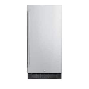 15 in. W 3 cu. ft. Mini Fridge in Stainless Steel without Freezer