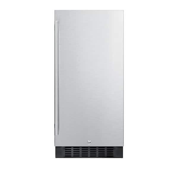 Summit Appliance 15 in. W 3 cu. ft. Mini Fridge in Stainless Steel without Freezer