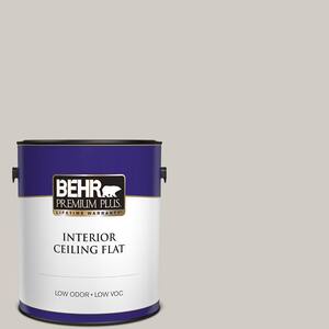 1 gal. #HDC-NT-20 Cotton Grey Ceiling Flat Interior Paint
