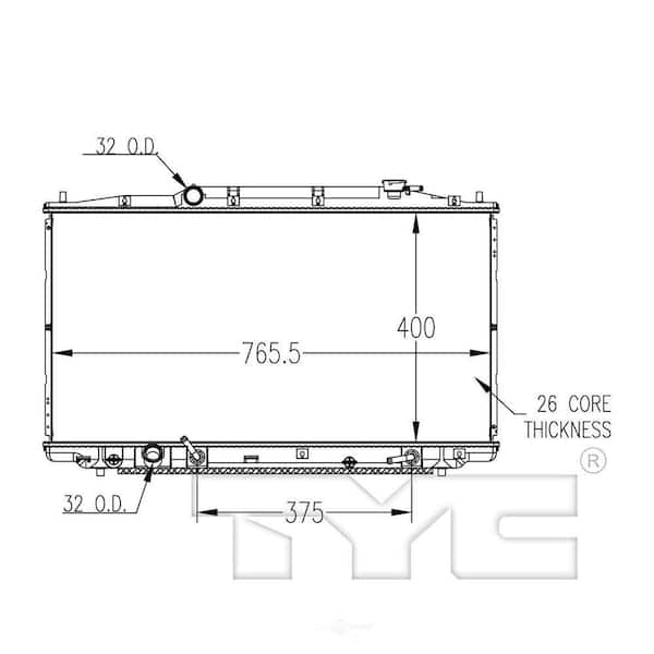 TYC Radiator 2013-2018 Acura RDX