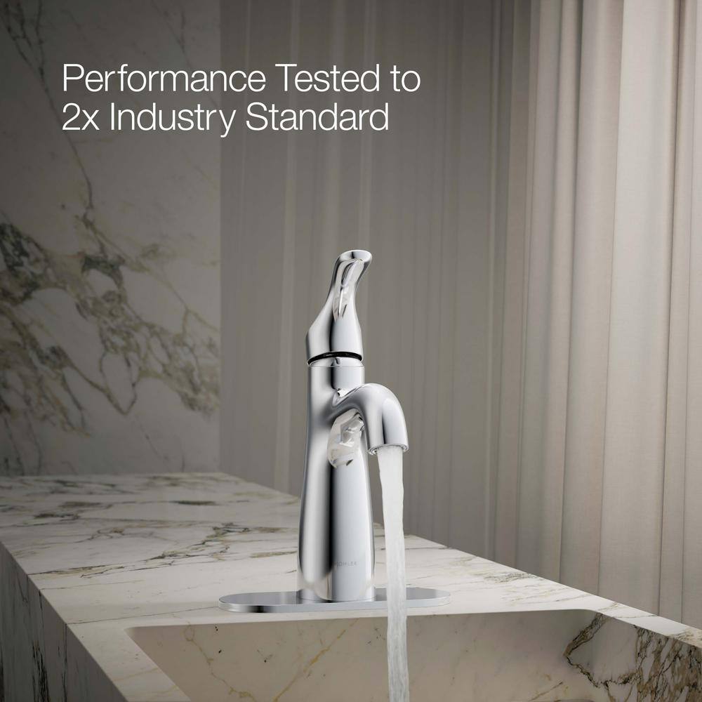 Polished Chrome Single-Handle Bathroom Sink Faucet