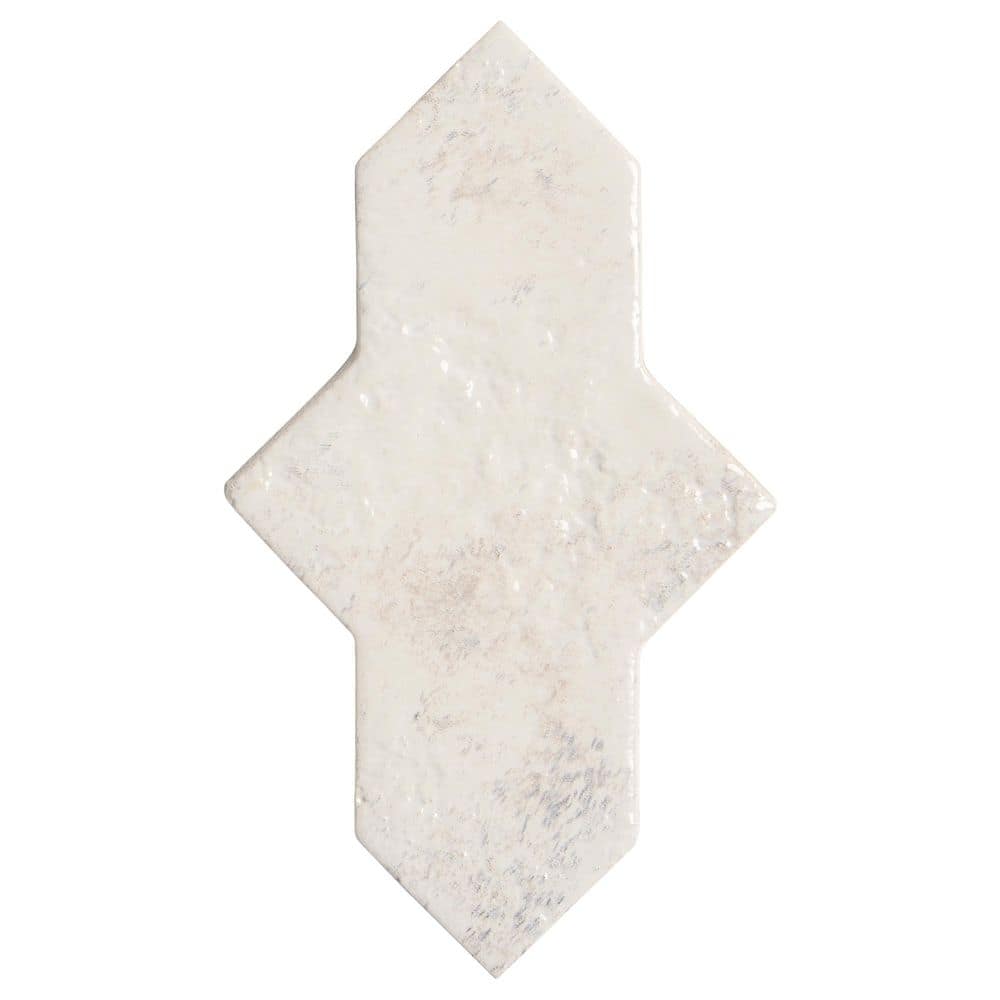 Elara Cruz Seashell White 4.48 in. x 0.43 in. Glossy Textured Porcelain Floor and Wall Tile Sample price history on PriceWatchPro