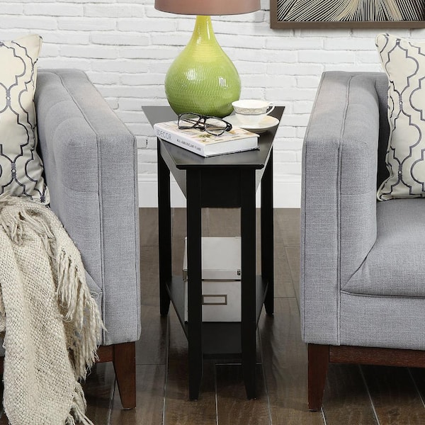 Convenience Concepts American Heritage Black Wedge End Table