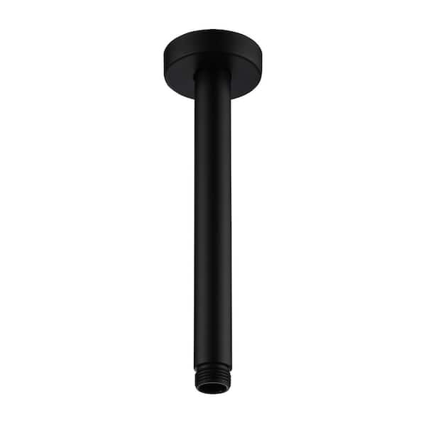 Boyel Living 7.87 in. 200mm Round Ceiling Mount Shower Arm in Matte Black